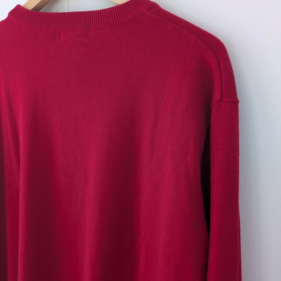 GANT Vintage 100% Cotton Knit Sweater Red Made in Hong Kong XXL- Fits Modern XL - Picture 7 of 14
